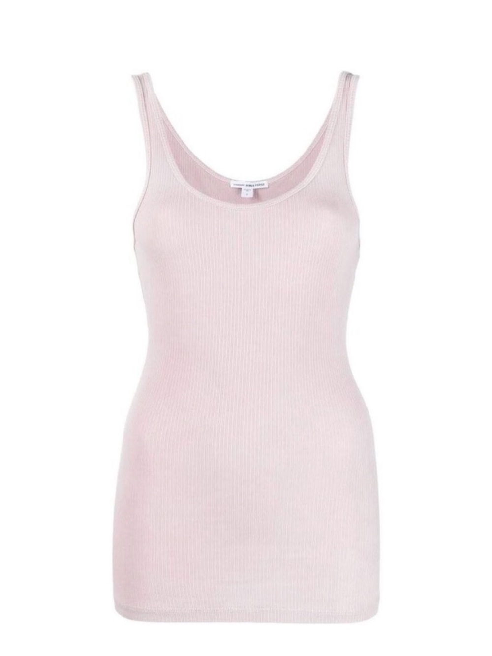 James Perse Soft Ribbed Scoop Tank in Pale Pink